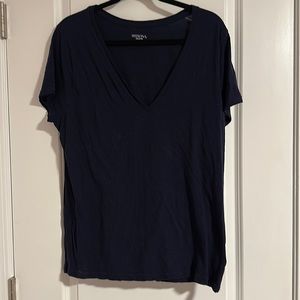 Navy Merona TShirt Size XXL V-Neck Short-Sleeved